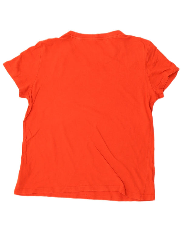 Adidas T-shirt graphique pour femme UK 16/18 Large Rouge Coton