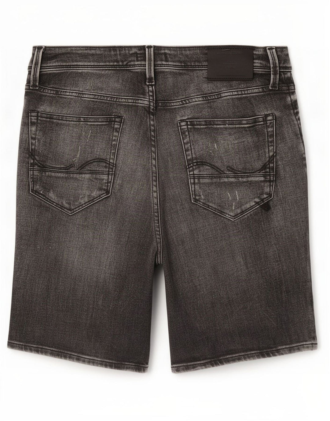Jack & Jones Short en jean régulier vieilli pour homme Petit W32 Gris Coton