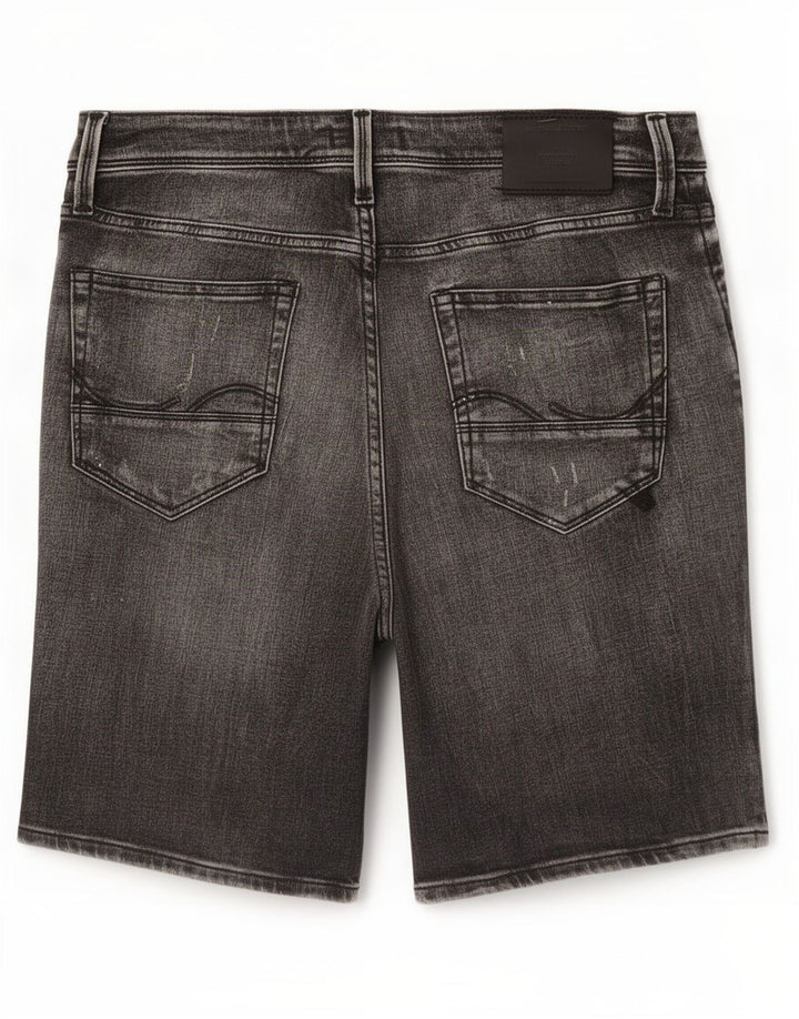 Jack & Jones Short en jean régulier vieilli pour homme Petit W32 Gris Coton