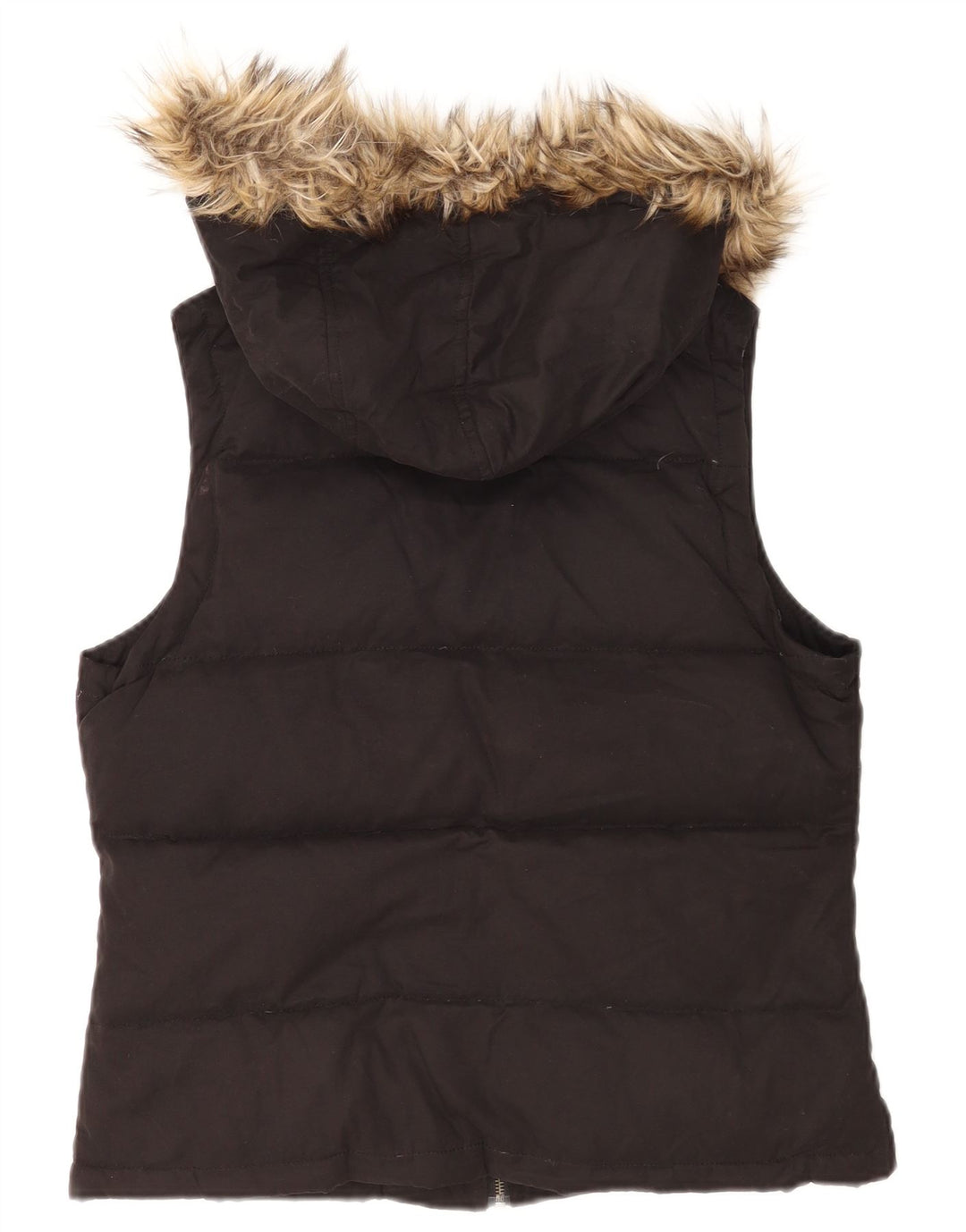 MINT VELVET Gilet rembourré à capuche pour femme UK 12 Medium Noir Polyester