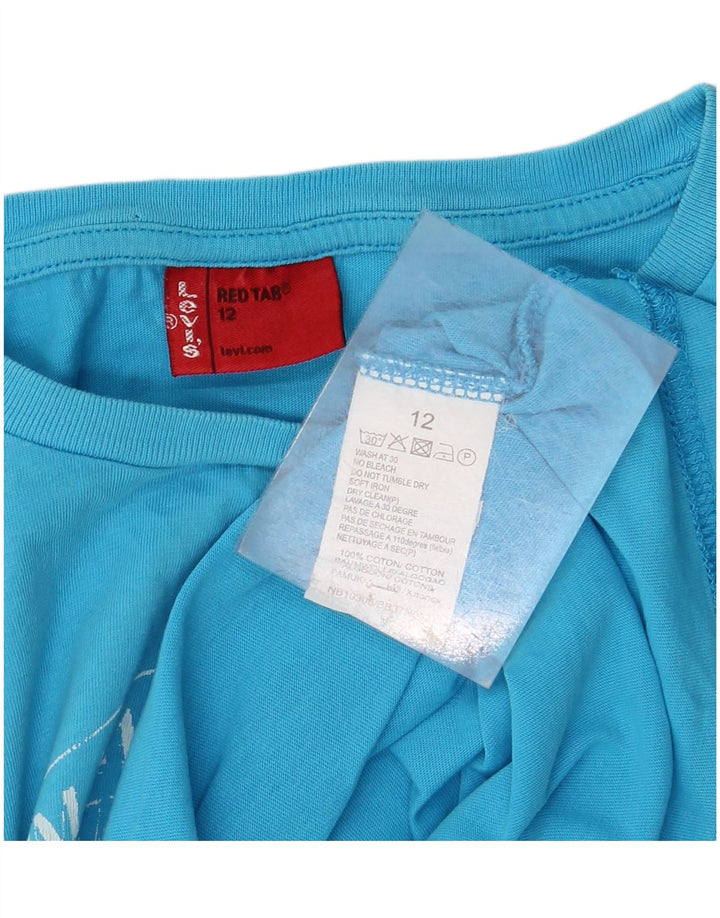 LEVI'S T-Shirt Graphique Garçon 11-12 ans Bleu Coton