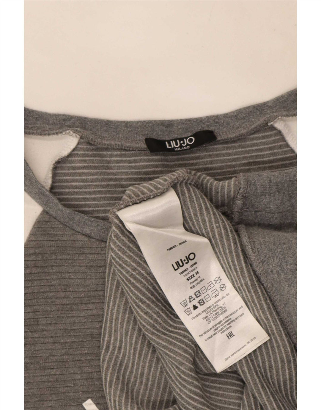 Liu Jo Sweat-shirt graphique pour femme UK 44 Gris moyen Colourblock