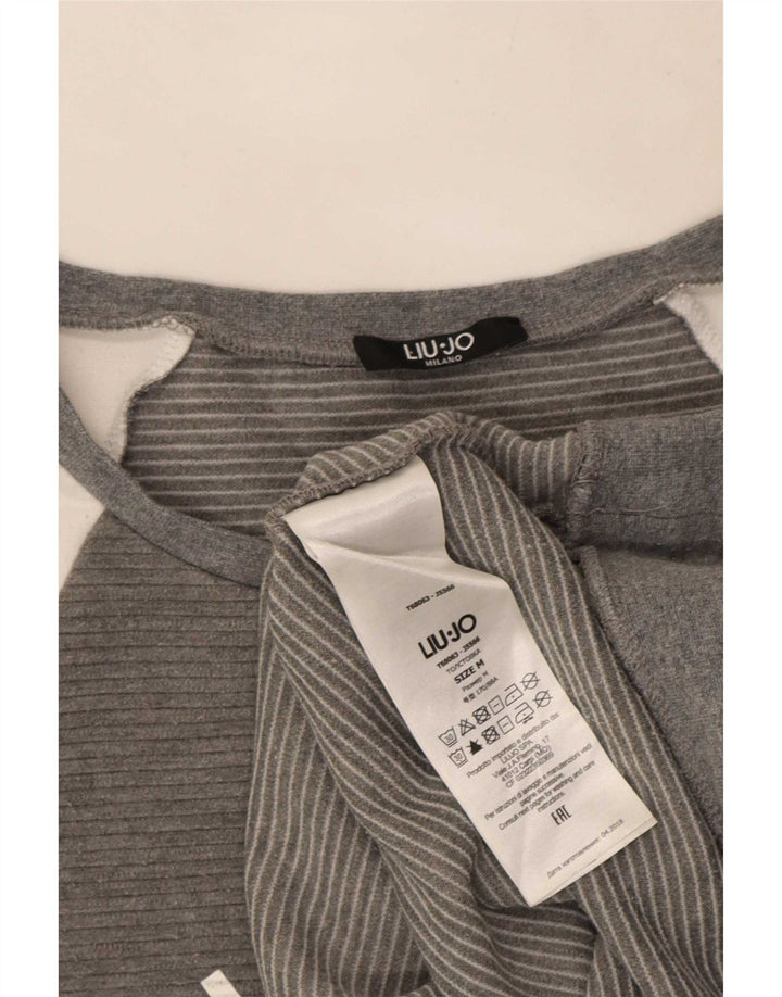 Liu Jo Sweat-shirt graphique pour femme UK 44 Gris moyen Colourblock