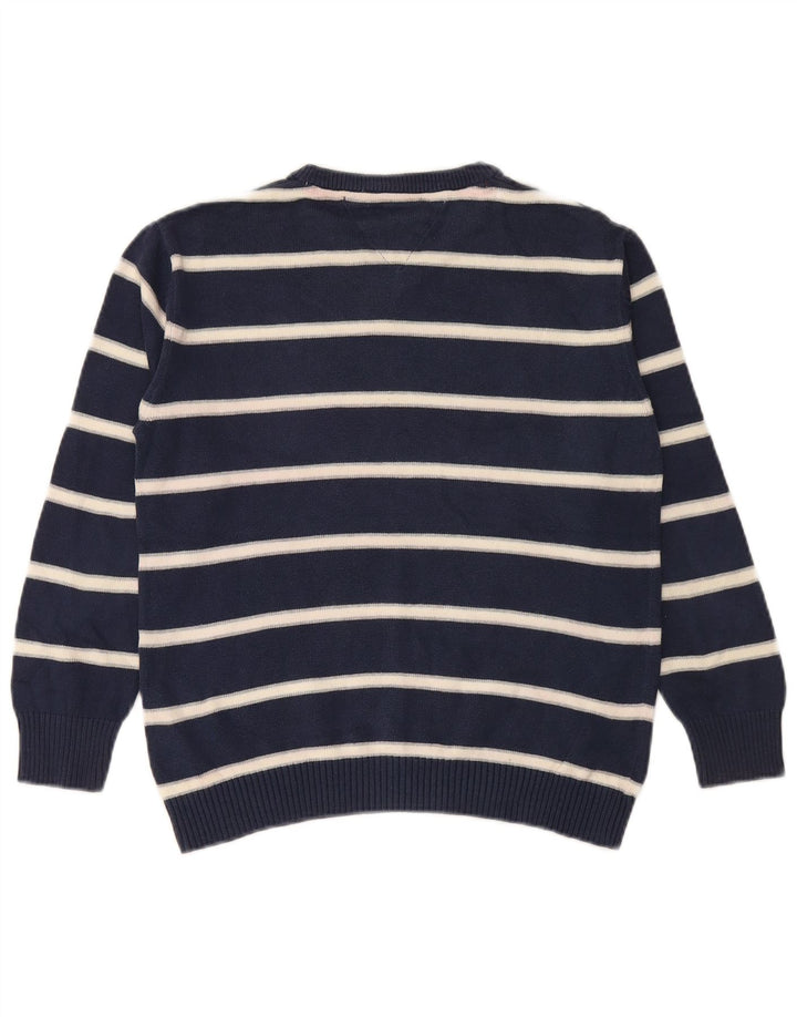 TOMMY HILFIGER Pull col V garçon 11-12 ans Bleu Marine Rayé