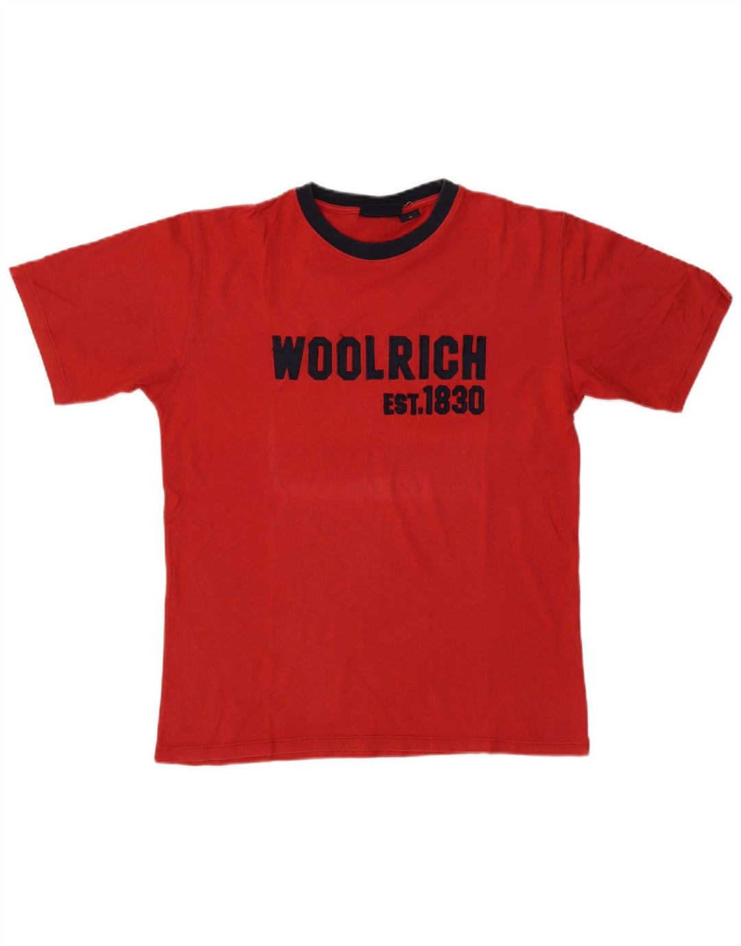 WOOLRICH T-Shirt Graphique Homme Rouge Moyen Coton