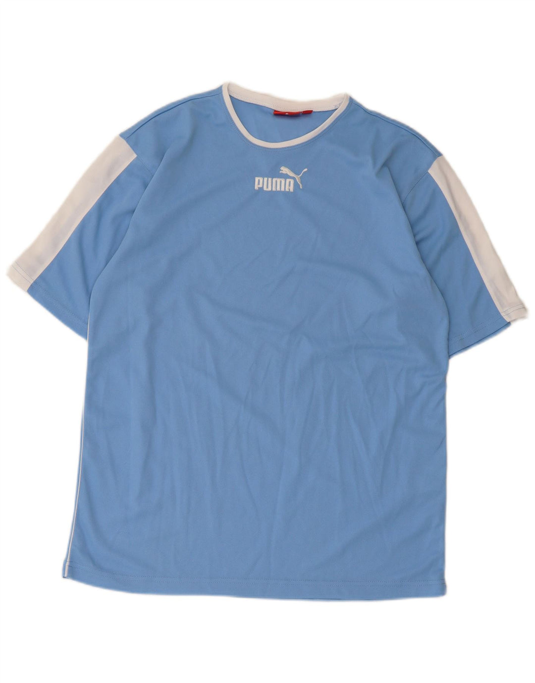 Puma T-Shirt Homme Bleu Moyen Colorblock Polyester
