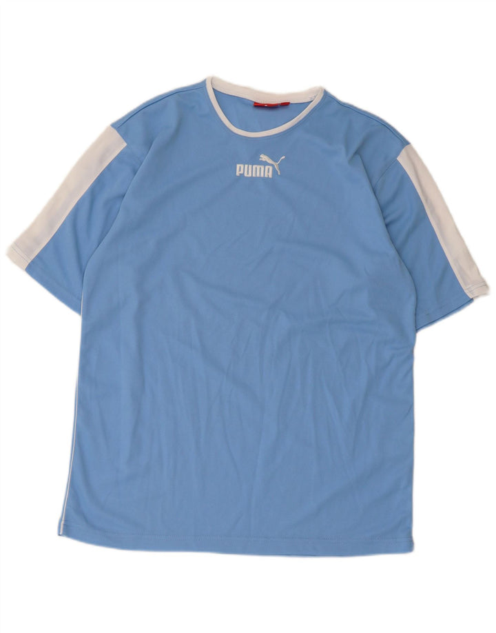 Puma T-Shirt Homme Bleu Moyen Colorblock Polyester