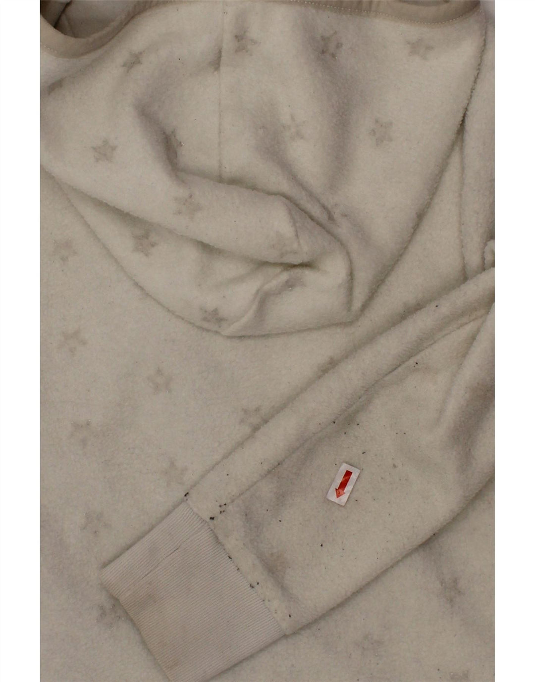 GAP Veste polaire à capuche graphique pour filles 6-7 ans Small Blanc Polyester