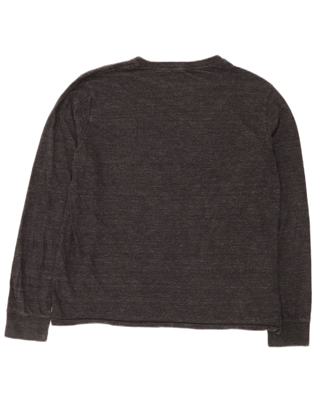 SUPERDRY Haut Homme Manches Longues 2XL Gris Moucheté Coton