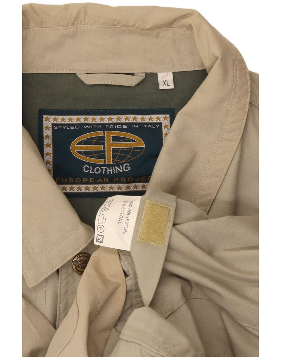 veste utilitaire homme vintage UK 42 XL Beige Polyester