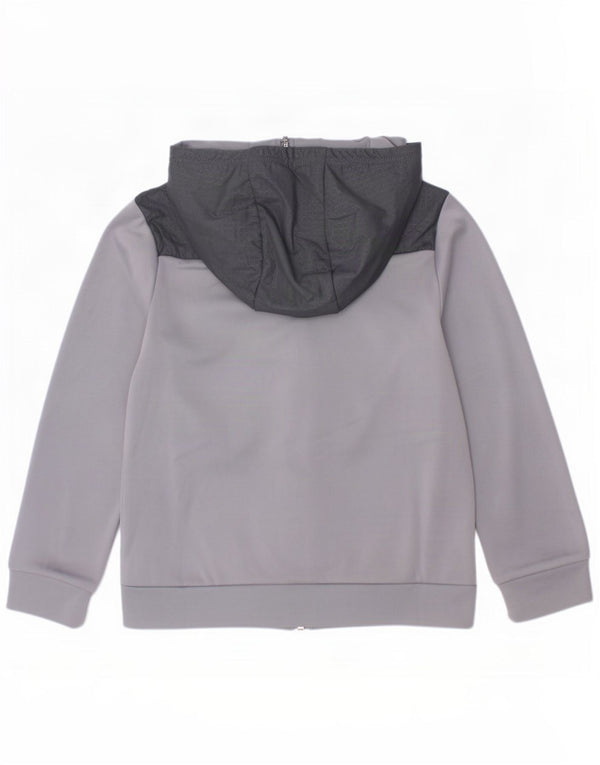 Under Armour Sweat à capuche zippé pour garçon 7-8 ans Petit Gris Polyester