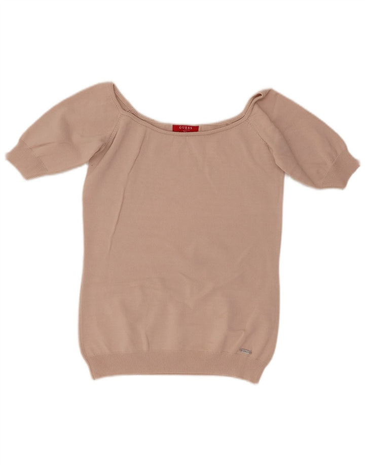 Guess Chemisier court pour femme UK 12 Viscose Rose Moyen
