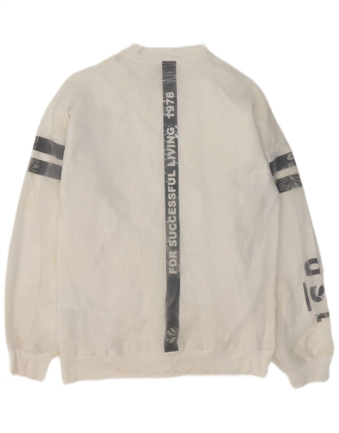 DIESEL Boys Graphic Tracksuit Top Jacket 15-16 Years White Polyester