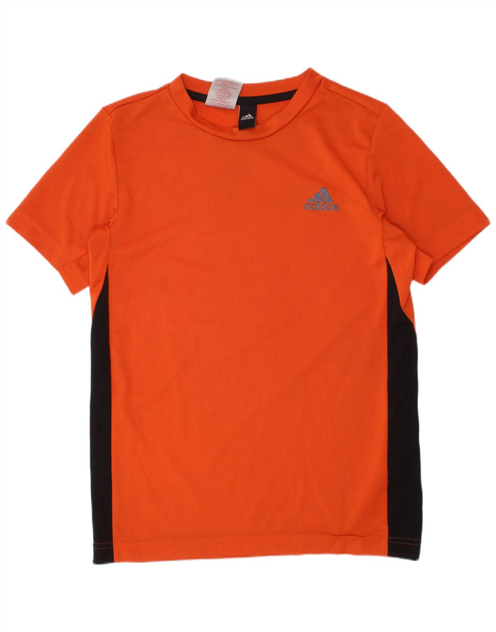 ADIDAS Garçons Aeroready T-Shirt Top 11-12 ans Orange Colorblock Polyester