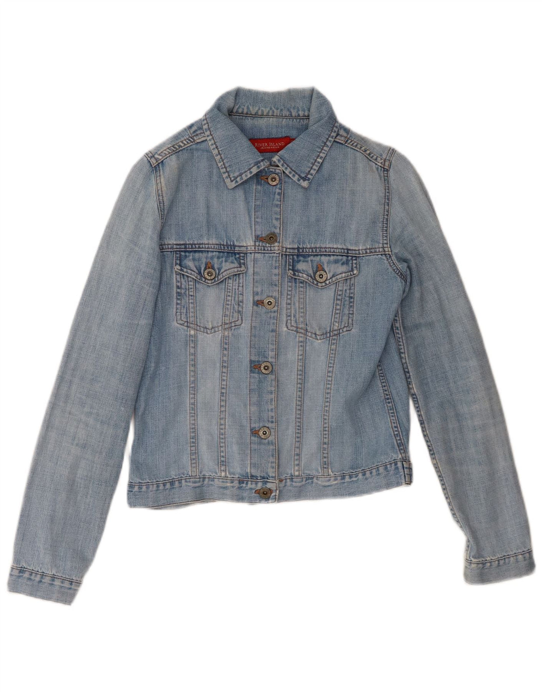 River Island Veste en Jean Femme UK 6 XS Bleu Coton