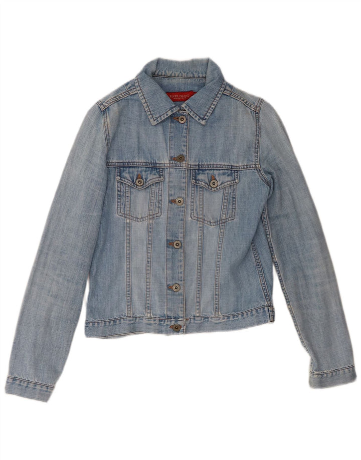 River Island Veste en Jean Femme UK 6 XS Bleu Coton