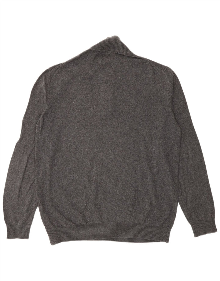 Lyle & Scott Pull à col zippé pour hommes, grand coton gris