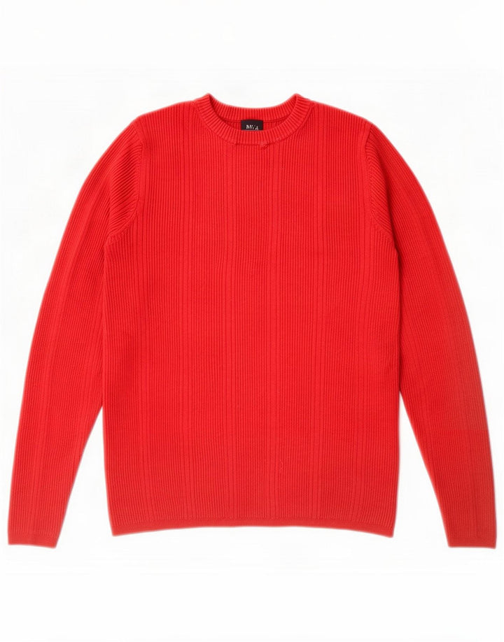 Marks & Spencer Haut à manches longues pour femme UK 14 Viscose rouge moyen