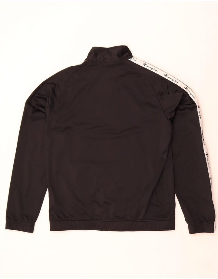 Champion Veste de survêtement graphique pour homme XL Noir Colorblock Polyester