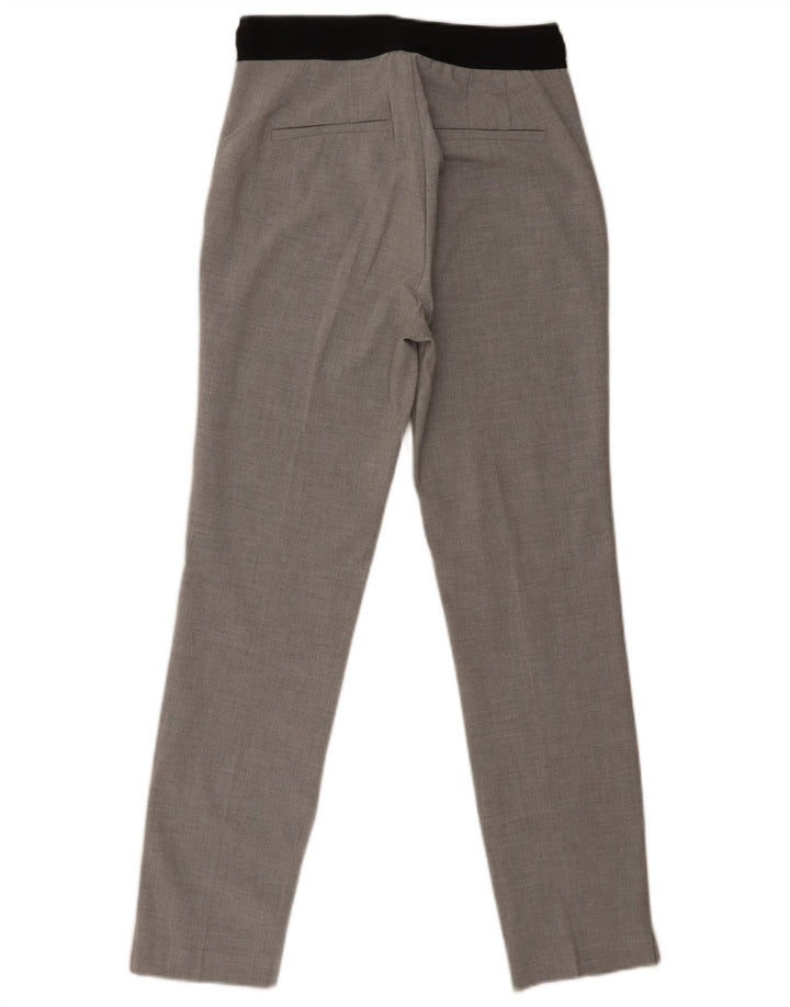 Pantalon Chino Slim Femme Zara Petit W26 L27 Gris Polyester