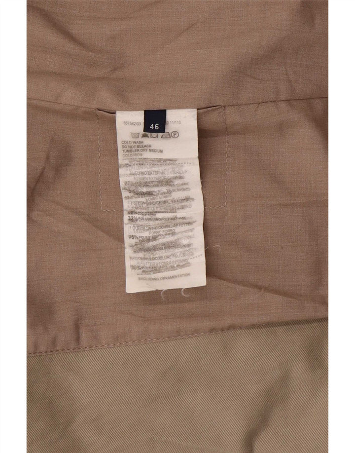 Trussardi Jeans Veste Blazer 2 Boutons Femme IT 46 Large Beige Coton