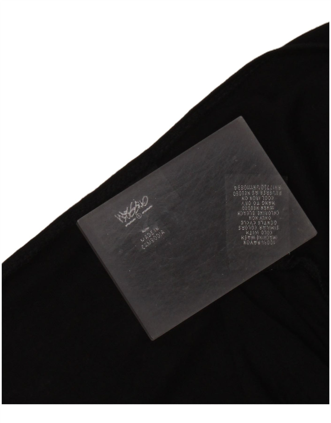 MOSSIMO Robe trapèze à manches 3/4 pour femme UK 14 Grande rayonne noire