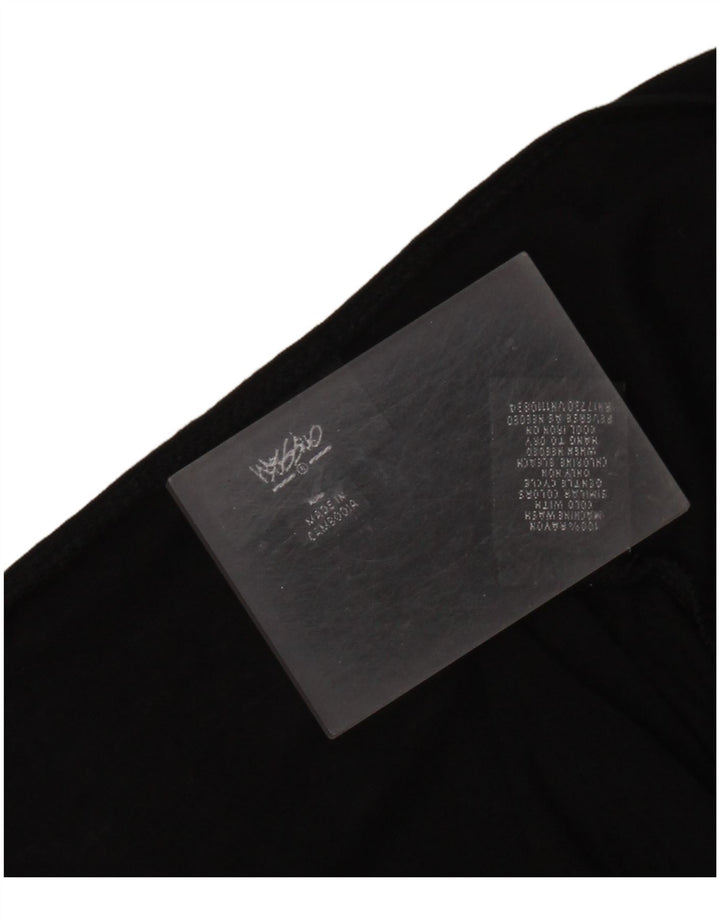 MOSSIMO Robe trapèze à manches 3/4 pour femme UK 14 Grande rayonne noire