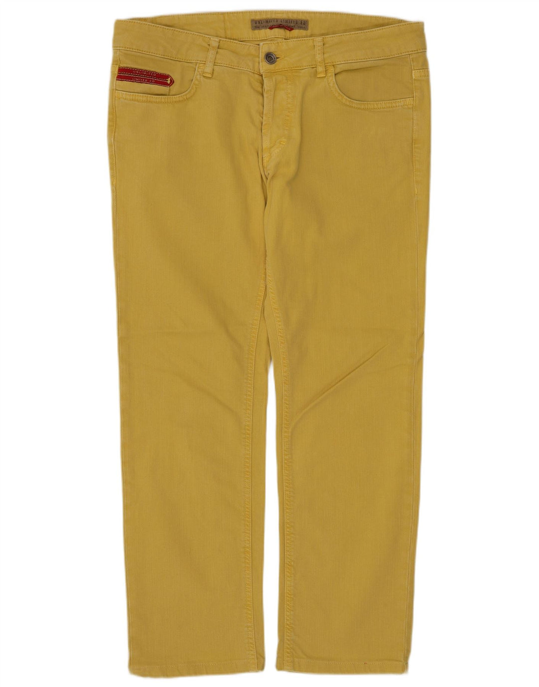 UNLIMITED Jean court homme W31 L25 coton jaune