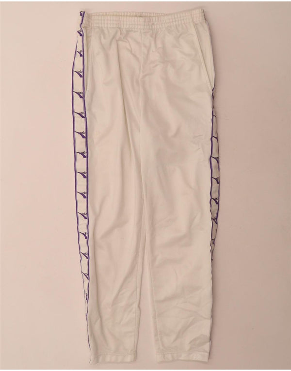 Diadora Pantalon de survêtement graphique pour femme UK 10 Small Blanc Polyester