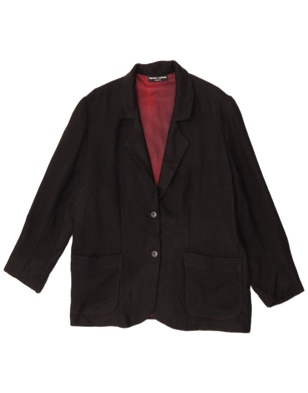 Pierre Cardin Veste blazer à 2 boutons pour femme UK 16 Large Noir