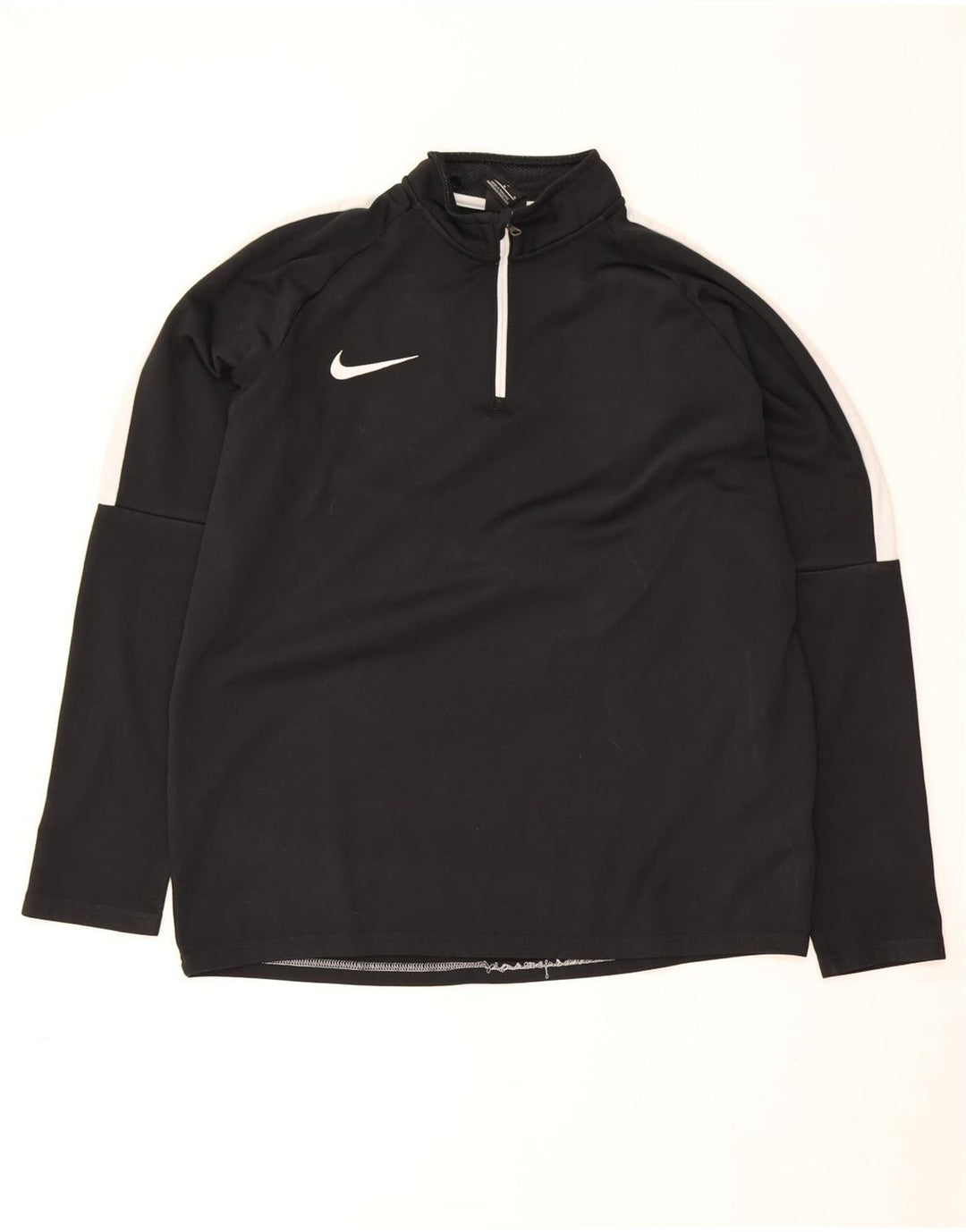 Haut de survêtement Nike Dri Fit Zip Neck pour homme, color block, noir moyen