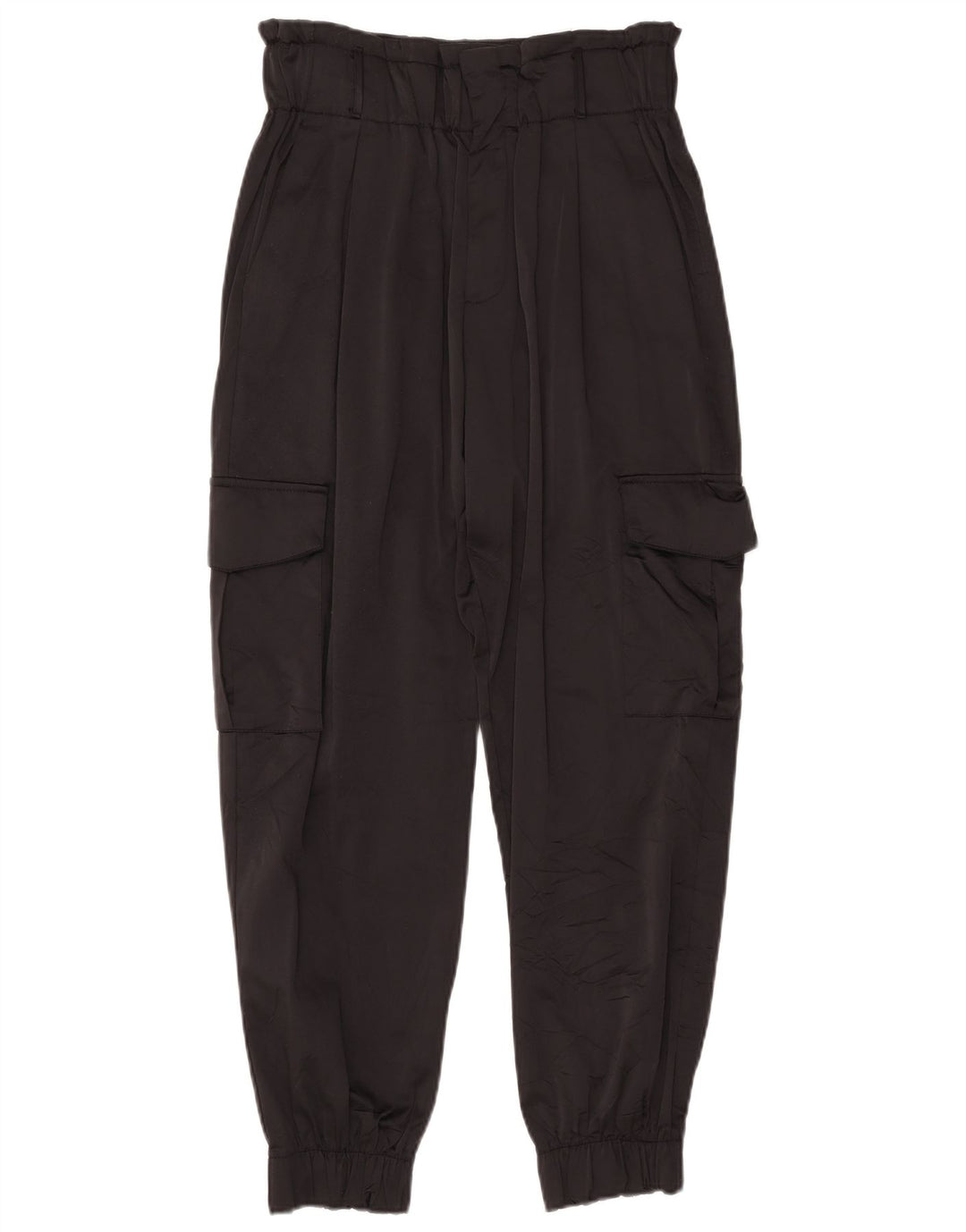 Zara Pantalon Cargo Joggers Femme Moyen W28 L26 Noir