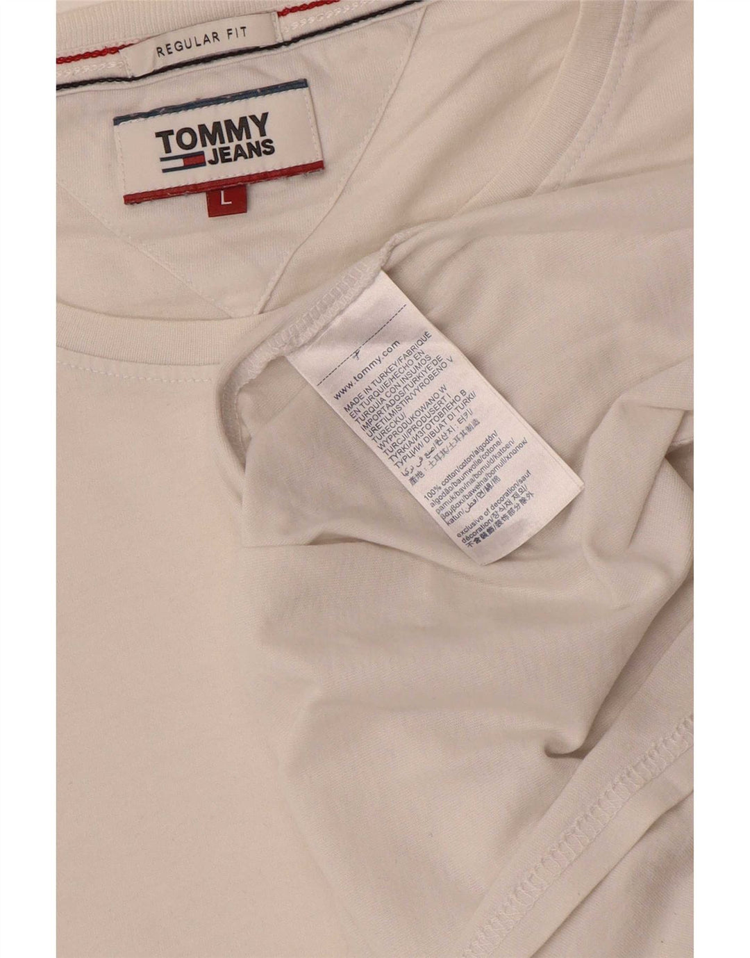 Tommy Hilfiger T-shirt coupe classique pour hommes, grand coton blanc