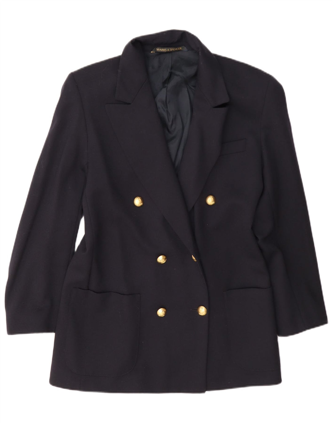 Marks & Spencer Veste blazer surdimensionnée pour femme UK 10 Small Bleu marine