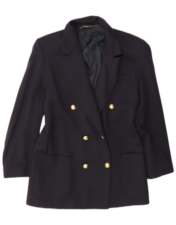 Marks & Spencer Veste blazer surdimensionnée pour femme UK 10 Small Bleu marine