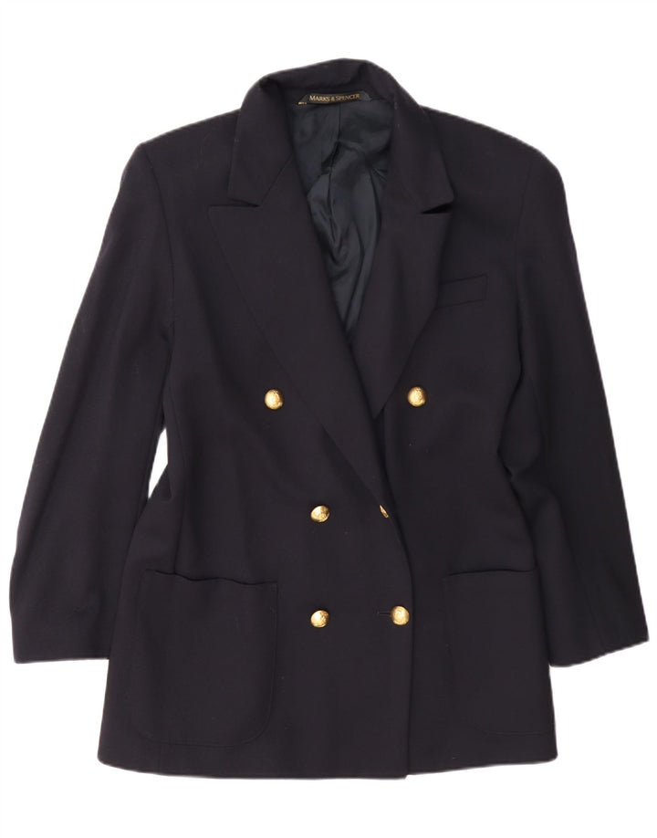 Marks & Spencer Veste blazer surdimensionnée pour femme UK 10 Small Bleu marine