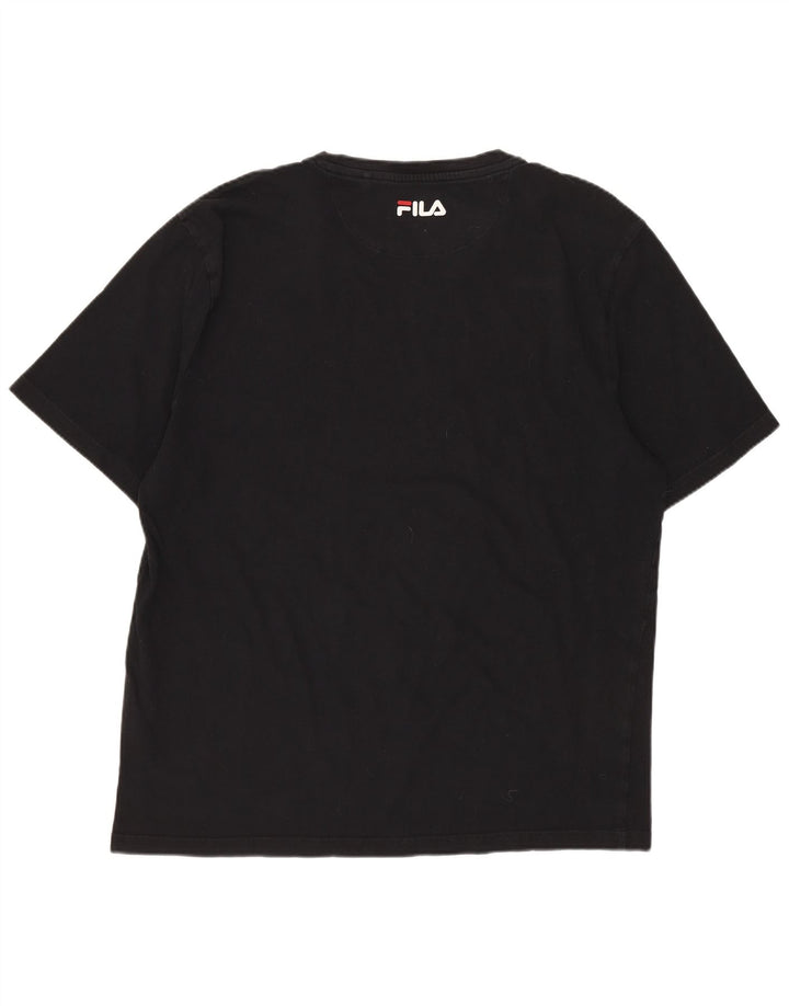 FILA T-Shirt Graphique Homme Grand Noir