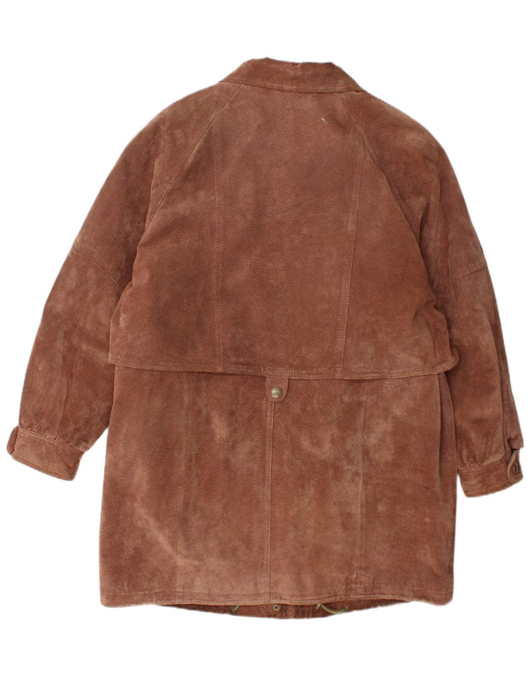 C&A Manteau coupe-vent en daim Canda pour femme UK 16 Grand cuir marron