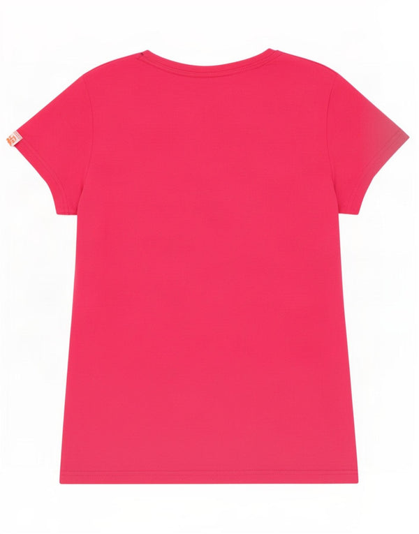 Superdry T-Shirt Graphique Femme UK 14 Large Rose Coton