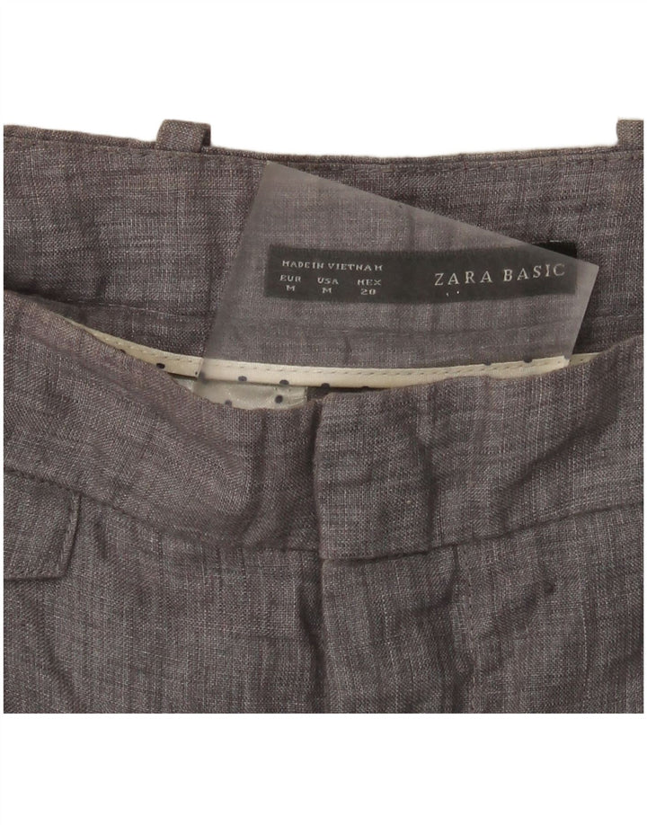 Zara Pantalon Chino Droit Femme Moyen W28 L27 Gris