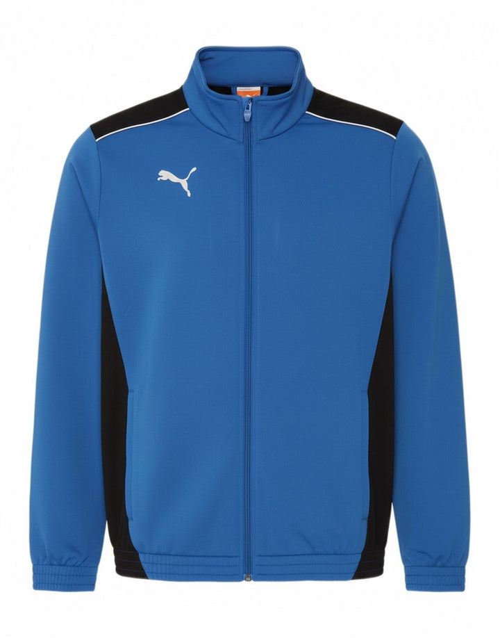 Puma Veste de survêtement pour homme Small Bleu Colorblock Polyester