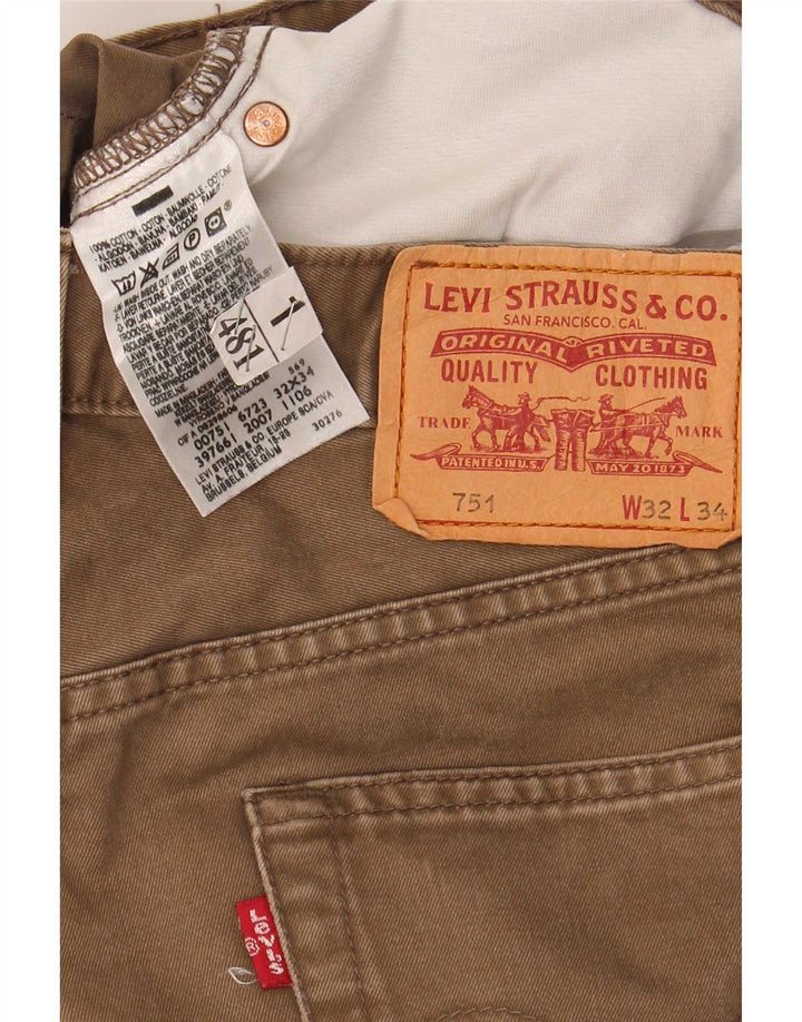 Levi's Jean Droit 751 Homme Marron Coton W32 L30