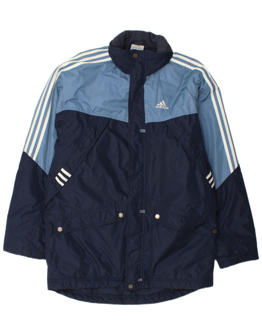 ADIDAS Veste coupe-vent graphique pour homme UK 36 Small Bleu marine Colourblock