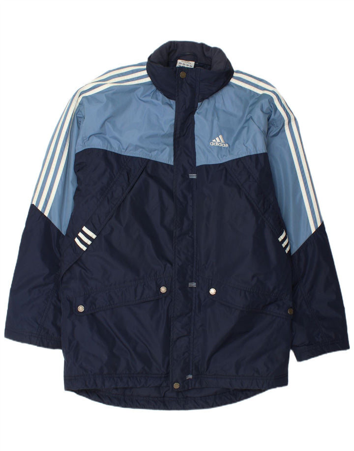 ADIDAS Veste coupe-vent graphique pour homme UK 36 Small Bleu marine Colourblock