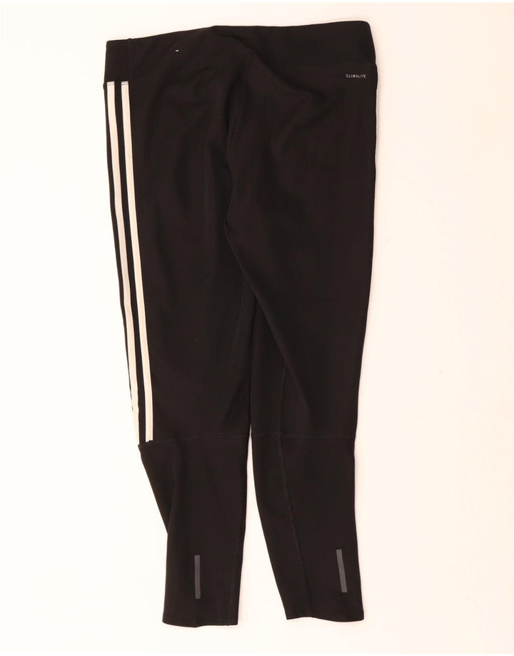 ADIDAS Femmes Climalite Leggings UK 12/14 Moyen Noir Polyester