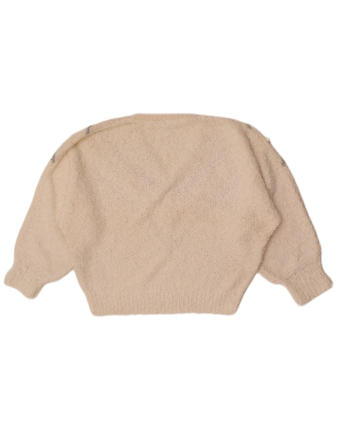 Madeleine Pull Col V Femme EU 36/38 Petit Rayé Blanc