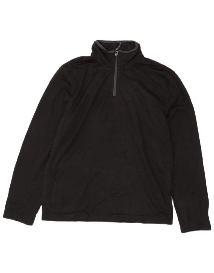 Starter Pull à col zippé pour homme UK 38/40 Noir moyen