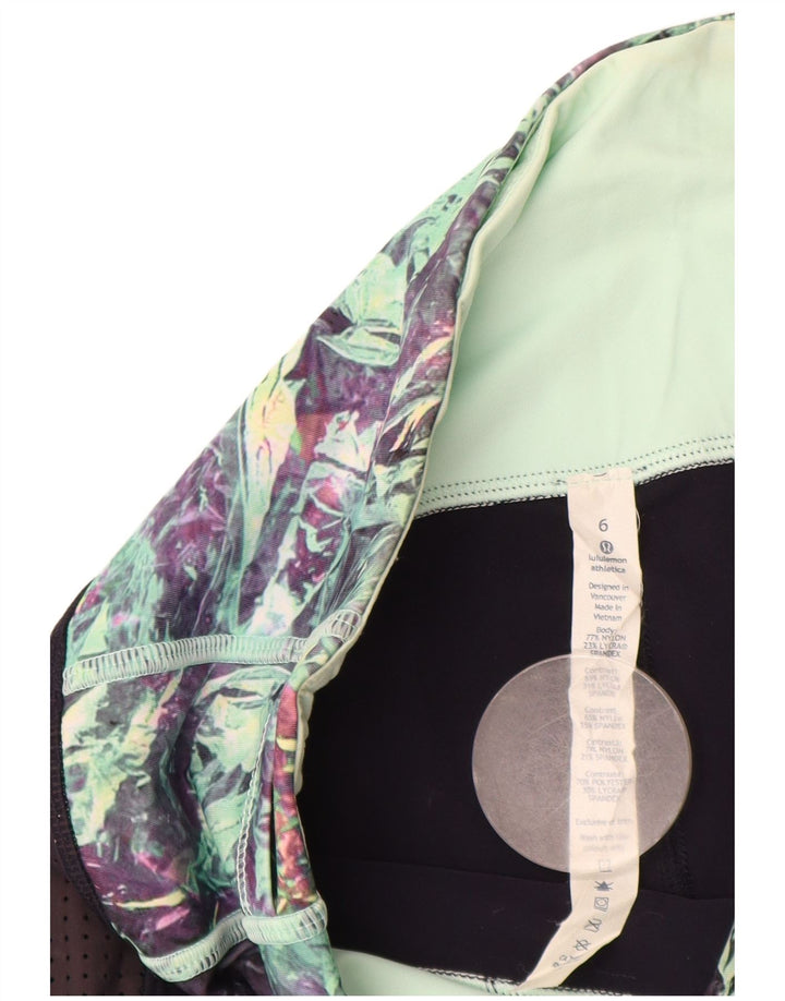 Lululemon Leggings Capri pour femme US 6 Medium Bleu marine Colorblock Nylon