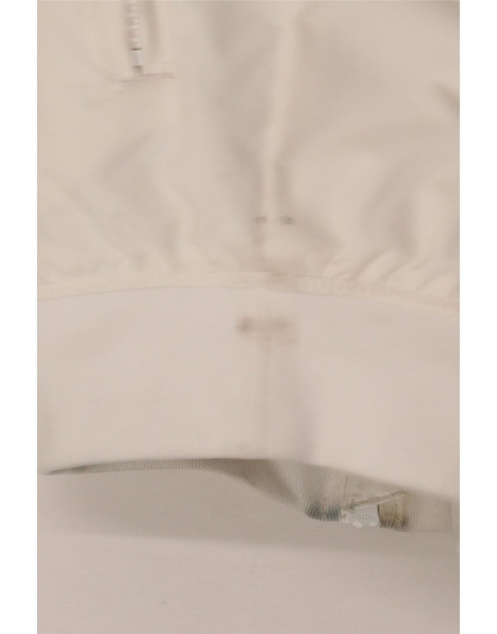 Adidas Veste matelassée à capuche pour homme UK 38 Medium White Nylon
