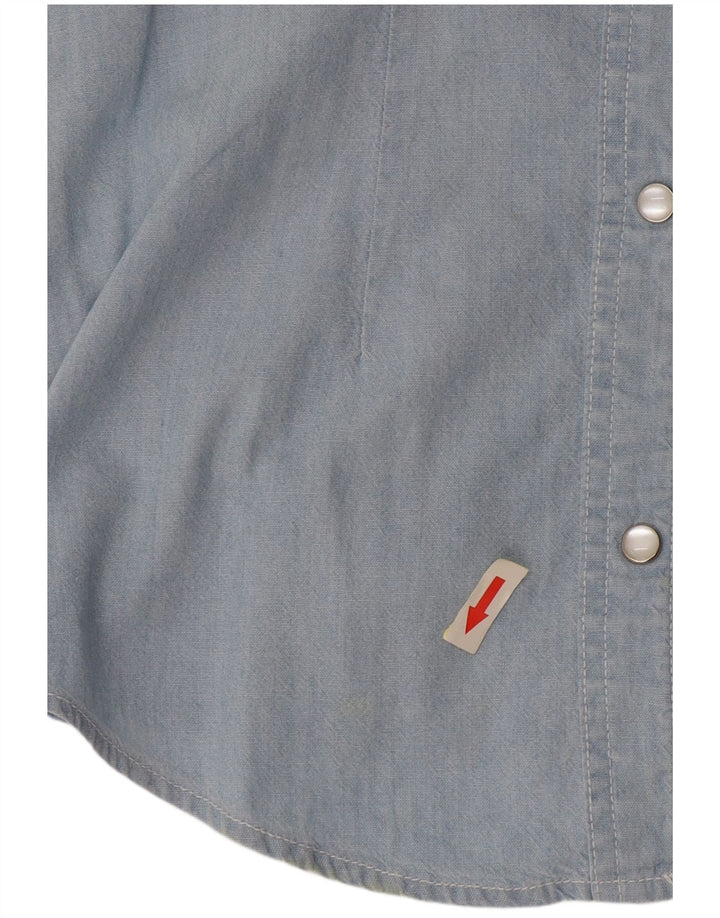 Lee Chemise sans manches pour femme UK 10 Small Bleu